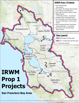 IRWM Prop 1 Project Map